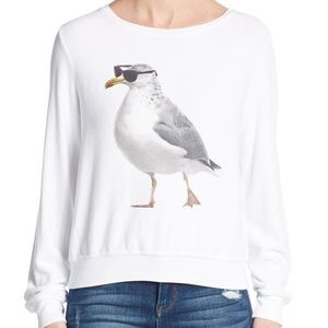 Wildfox Cool Seagull Baggy Beach Jumper